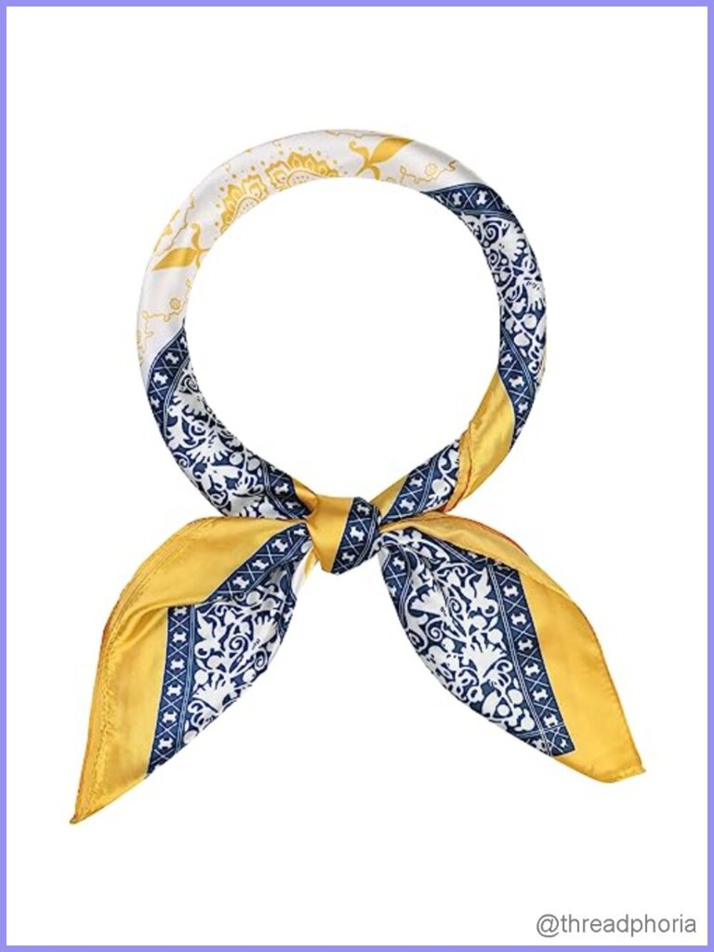 Women Satin Square Scarf Large Paisley Silk like Hair Scarf Head Wrap Bandana